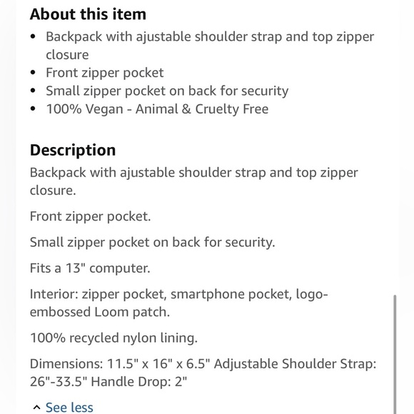 Matt & Nat Cork Textured Backpack in good used condition-lighter cork colour - Picture 11 of 11